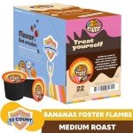 Bananas Foster Flambe Flavored Coffee Pods - 22ct