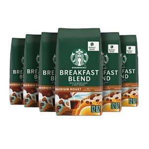 Starbucks Breakfast Blend Whole Bean Coffee, 12 oz