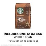 Starbucks Pike Place Medium Roast Whole Beans 12 oz