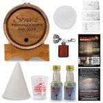 Custom Engraved Oak Aging Barrel with Gift Set