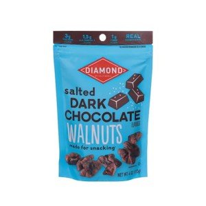 Salted Dark Chocolate Walnuts by Diamond, 4 oz