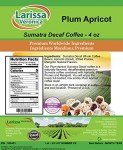Plum Apricot Decaf Whole Coffee Beans - 4 oz