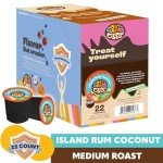 Decaf Island Rum Coconut Coffee Pods - 22 Count