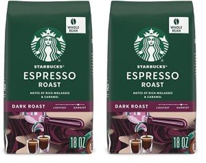 Starbucks Dark Roast Espresso Whole Bean Coffee 18 oz