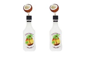 Coconut Rum Dangle Earrings - Fun & Lightweight
