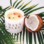 Maya Bleu Shark Tooth Soy Candle - Rum Coconut Scent