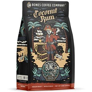 Coconut Rum Flavored Medium Roast Coffee Beans