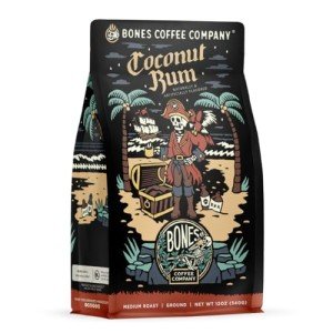 Coconut Rum Flavored Medium Roast Coffee Beans