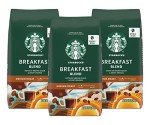 Starbucks Breakfast Blend Whole Bean Coffee, 3-Pack