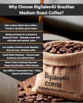 Brazilian Organic Medium Roast Whole Bean Coffee 12oz