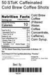 SToK Caffeinated Cold Brew Coffee Shots - 50 Pack