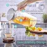 68 oz Glass Pitcher with Lid and Spout