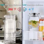 68 oz Glass Pitcher with Lid and Spout