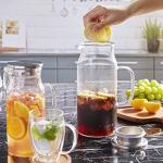 68 oz Glass Pitcher with Lid and Spout
