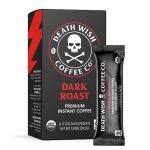 Death Wish Instant Dark Roast Coffee Packets, 8 Count