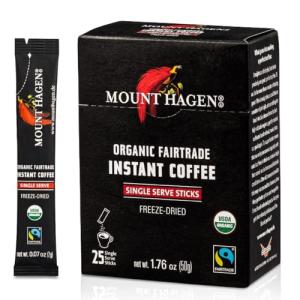 Mount Hagen Instant Coffee Organic 25 Single Servings