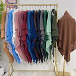 Soft Two-Layer Islamic Instant Hijab in Coffee