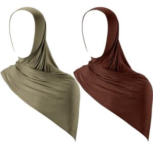 Soft Lightweight Instant Hijab Scarf - 2 Pcs