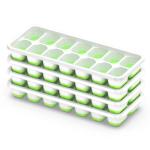 ChefAide Stackable Ice Cube Trays - 4 Pack