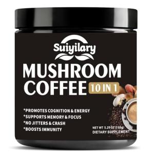 Suiyilary Mushroom Coffee Blend for Energy & Focus