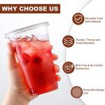 120 Clear Plastic Cups with Lids and Straws