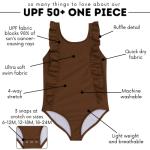 SwimZip Girls' Cold Brew Ruffle Swimsuit - 4T