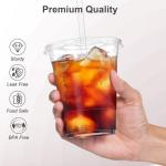 Dealusy 100 Pack Clear Plastic Iced Coffee Cups