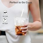 Dealusy 100 Pack Clear Plastic Iced Coffee Cups