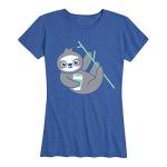 Coffee Sloth Women's Graphic Tee - Size Medium