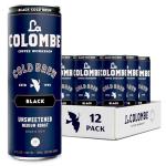 La Colombe Cold Brew Black, Unsweetened Cans 12-Pack