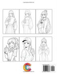 Anime Coloring Book: Teens Enjoying Bubble Tea & Iced Coffee