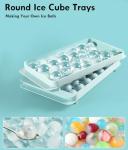 Round Ice Cube Tray with Lid for Drinks