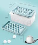 Round Ice Cube Tray with Lid for Drinks