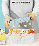 Round Ice Cube Tray with Lid for Drinks