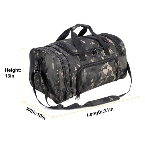 Waterproof Military Duffel Bag with Shoes Compartment
