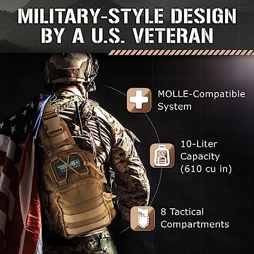 10L Tactical Shoulder Bag for Men and Women