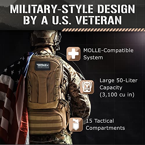 Waterproof 50L Tactical Backpack for Preppers