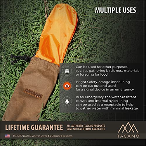 TACAMO Canvas Bushcraft Bag for Paracord, Coyote Brown
