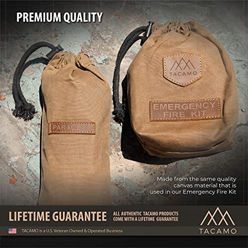 TACAMO Canvas Bushcraft Bag for Paracord, Coyote Brown