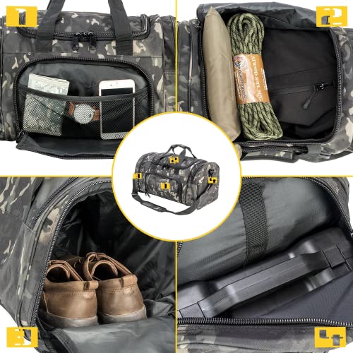 Waterproof Military Duffel Bag with Shoes Compartment