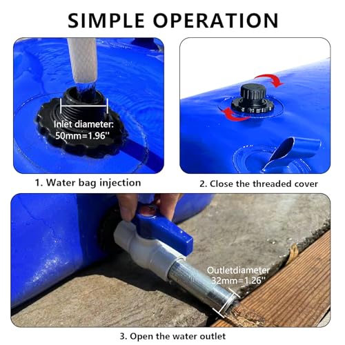 XITAO 264Gal/1000L Portable Water Storage Bladder