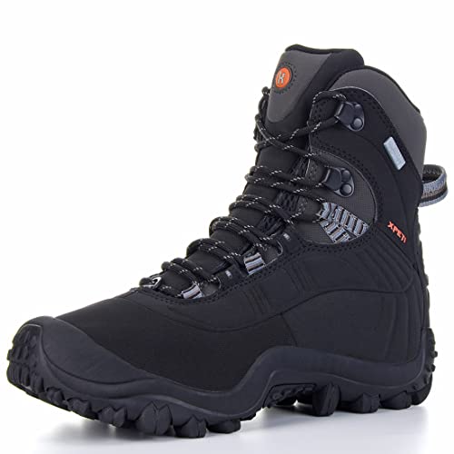 Manfen Waterproof Hiking Boots for Men, Black