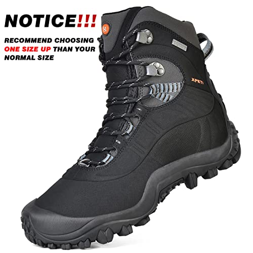 Manfen Waterproof Hiking Boots for Men, Black