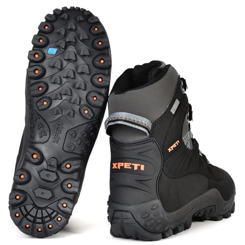 Manfen Waterproof Hiking Boots for Men, Black
