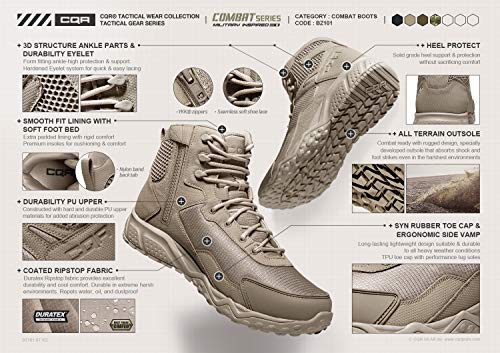 CQR Tactical Boots - Lightweight, Durable, Pixel Camo