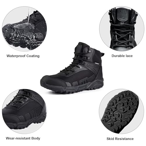 6" Waterproof Lightweight Men's Tactical Hiking Boots