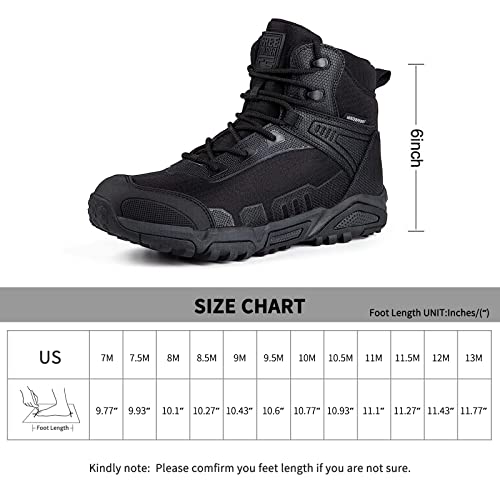 6" Waterproof Lightweight Men's Tactical Hiking Boots