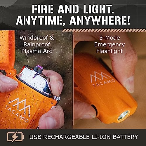 TACAMO H2 Dual-Head Plasma Lighter with LED Flashlight