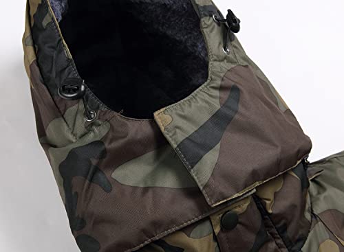 Keevoom Hooded Snowboarding Jacket: Waterproof, Windproof, Warm (AG Camo,L)