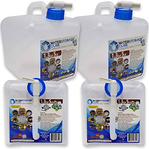BPA-Free Collapsible Water Container with Spigot - 2 pack